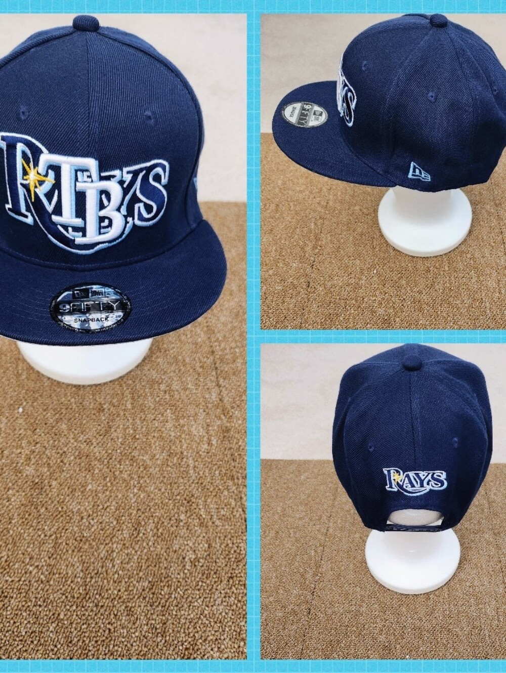 TAMPA BAY RAYS MLB BASEBALL SNAPBACK HAT.
